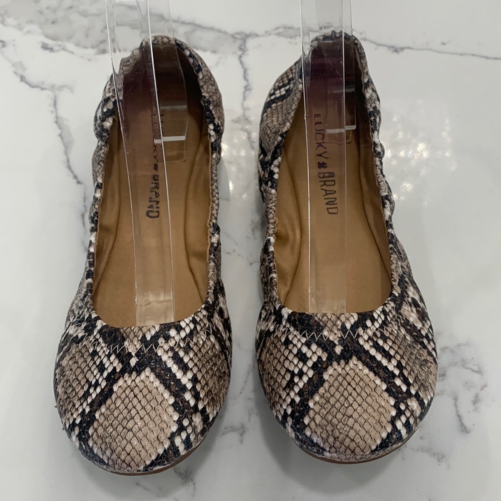 - Lucky Brand‎ Faux Snakeskin Slippers. Size 7